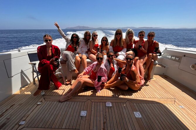 Full Day Private Yacht Cruise in Mykonos on a Ferretti Altura 52s - Mykonian platters, beer, wine, and simple comforts