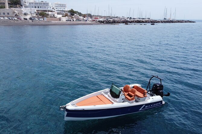 Full Day Rental in Santorini with Saxdor Luxury Boat - The human side: Ledio, Loui, Luis, and Mario
