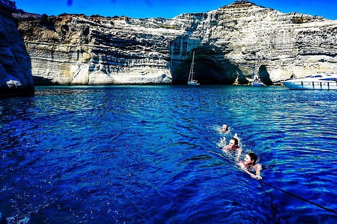 Full day sailing cruise on the West side of Milos island - Stop 3: Sikia Beach or Sikia Cave (weather decides)
