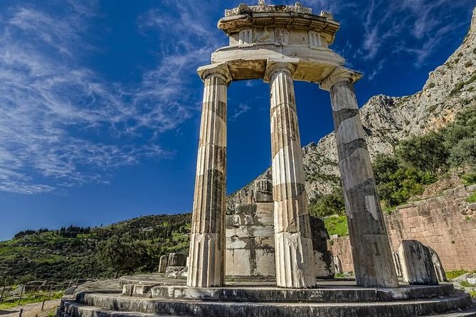 ''Full-Day Tour of Delphi-Byzantine Monastery of Hosios Loukas'' - The Temple of Apollo and the sanctuary below