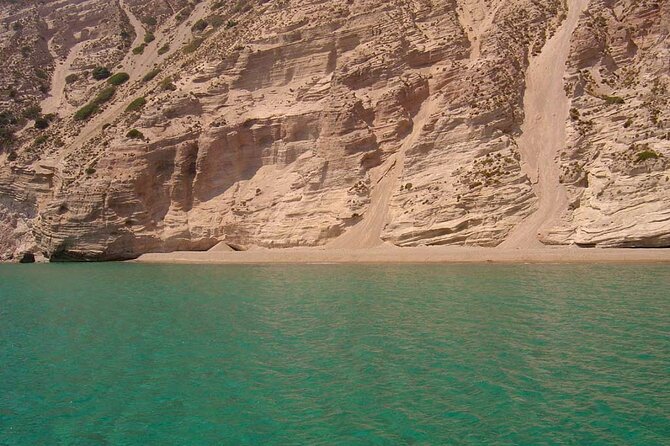 Full Day Tour to Kleftiko, Firlingos and Poliegos Catamaran - Sykia’s collapsed roof turns a cave into a lookout