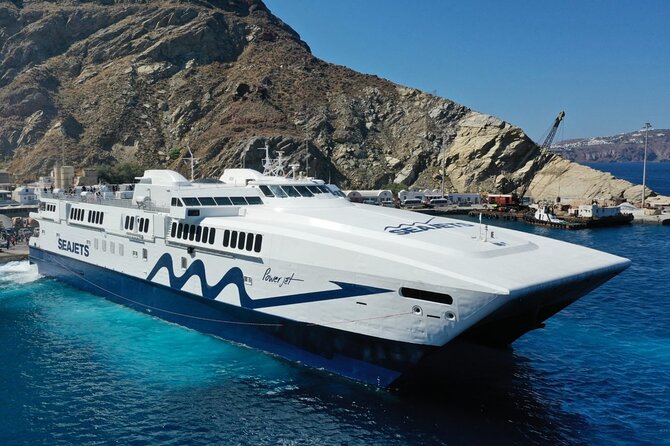 Full-Day Trip to Santorini island by Boat from Rethymno with Transfer your Hotel - Seeing Santorini by air-conditioned vehicle