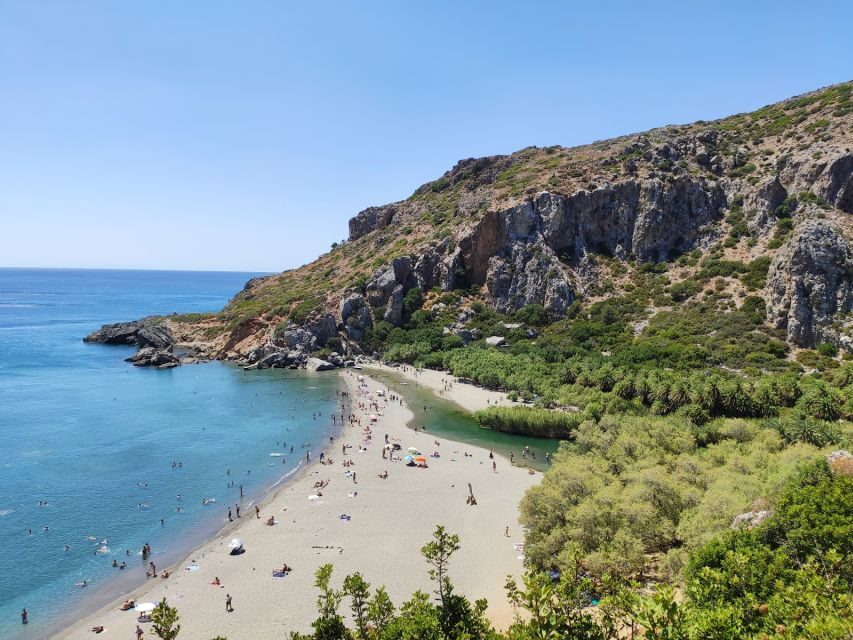 Georgioupolis: Preveli Palm Beach Day Trip by Bus and Boat - Preveli Beach: swimming time, river palms, and the crowd question