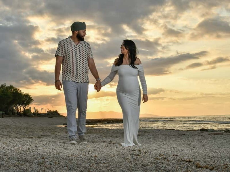 Gouves: Sunset Photoshoot with Professional Photographer - How the photographer uses golden hour light on you
