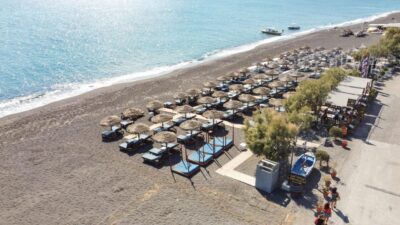 Guided Tour To Akrotiri Excavations & Red Beach - Prophet Elias at Santorini’s highest point