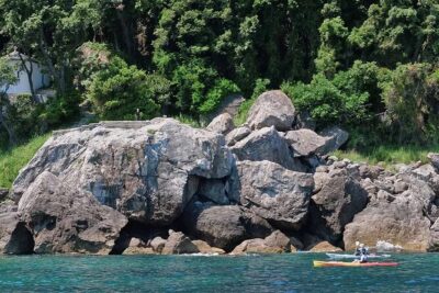 Half-Day Sea Kayak Tour "The Secret Cave" - Taking a break at Plaka Beach