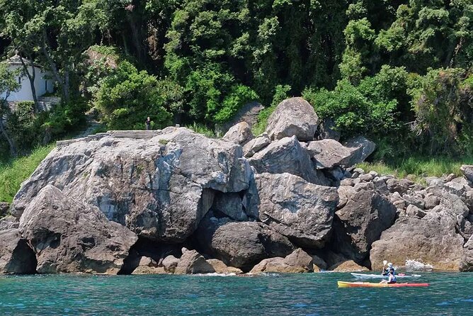 Half-Day Sea Kayak Tour "The Secret Cave" - Taking a break at Plaka Beach