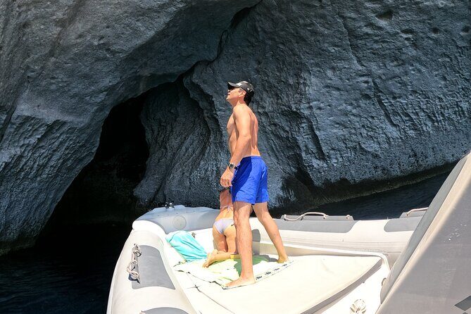 Half-Day Small-Group Motorboat Rib Cruise to Kleftiko - Sykia Cave (weather permitting) and Tsigrado’s rope-ladder access