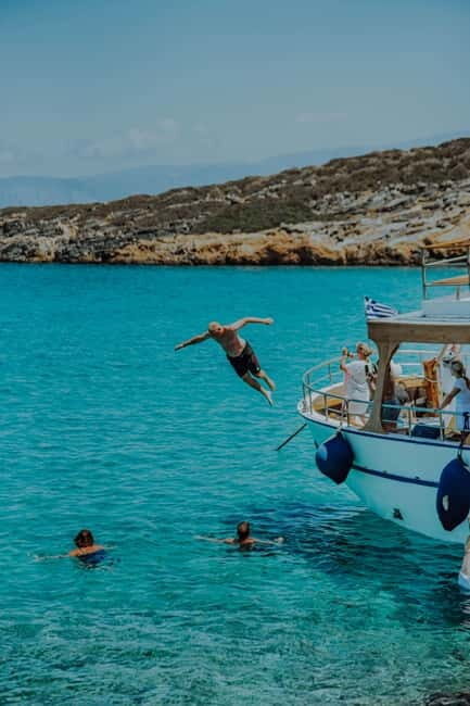 Heraklion Areas : Elounda Boat Trip -The Authentic - Barbarossa Cave stop: quick, scenic, and very story-driven