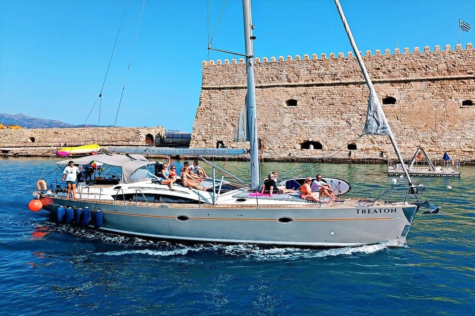 Heraklion: Dia Island Luxury Sailing Trip with Meal & Drinks - The crew and the sailing atmosphere