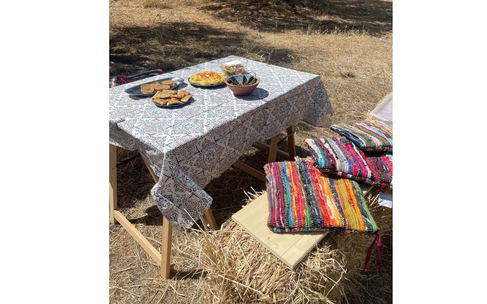 Heraklion :Olive & Dragon Farm Tour & Cretan Farmers Brunch - A relaxed stop with a view toward Dia Island