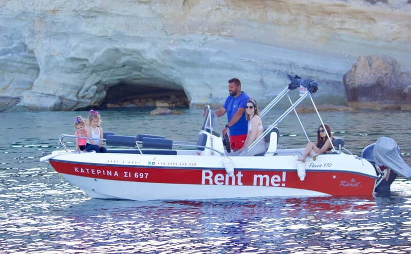 Hersonissos: Private Motorboat Rental - No License Required - Where You Cruise: Gouves, Stalida, Malia, and Coastline Flexibility
