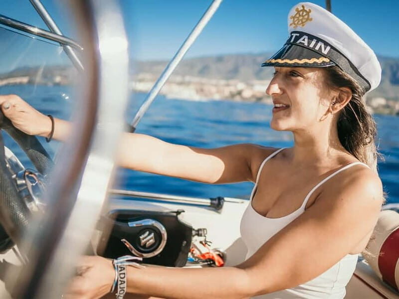 Hersonissos: Private Motorboat Rental - No License Required - Saint George Bay and the Pirate Cave Stop