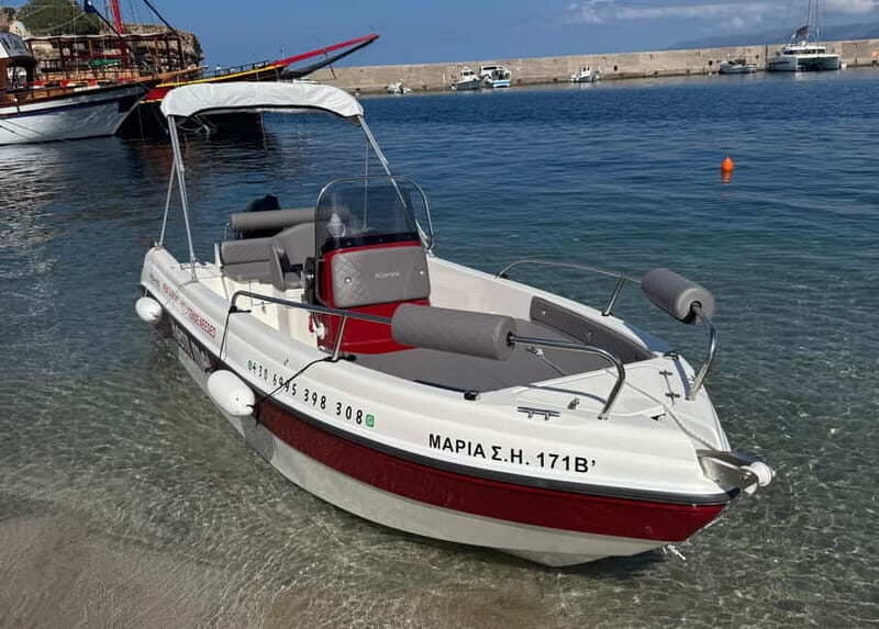 Hersonissos: Private Motorboat Rental - No License Required - Transfers From Your Hotel Area: The Easy Part People Forget