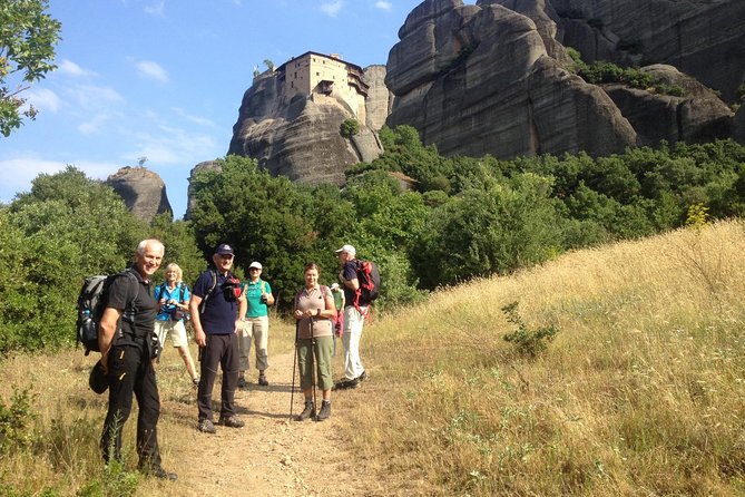 Hiking in magnificent Meteora - Through the forest beneath the rock towers
