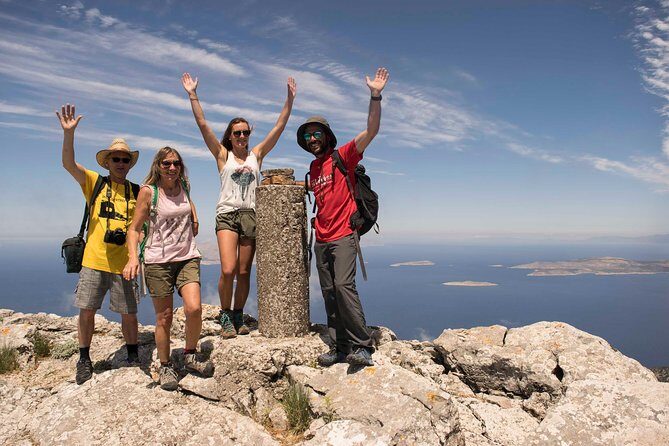 Hiking Mountain Akramitis Rhodes - pick up service available - The Summit Moment: Scrambling Finally Pays Off
