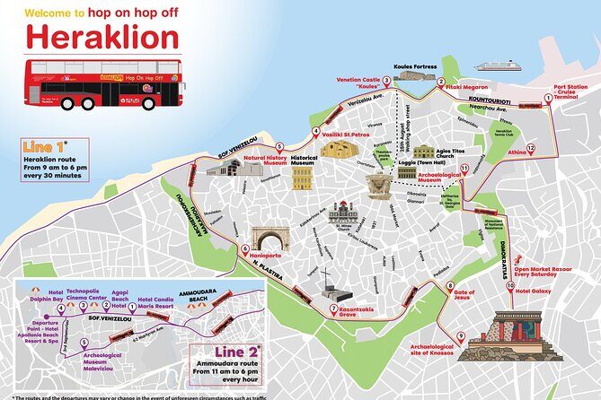 Hop-On Hop-Off Sightseeing Bus Tour in Heraklion - Knossos: the main payoff stop, and what to plan for
