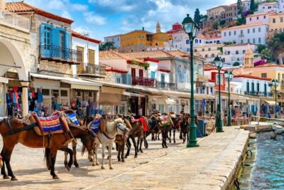 "Hydra: Wander the Cosmopolitan Car-Free Island on Foot" - The private Mercedes ride from Athens