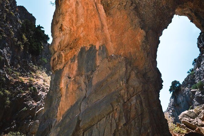 Imbros Gorge Hiking Day Trip with transportation - Libyan Sea dip: the cooling payoff