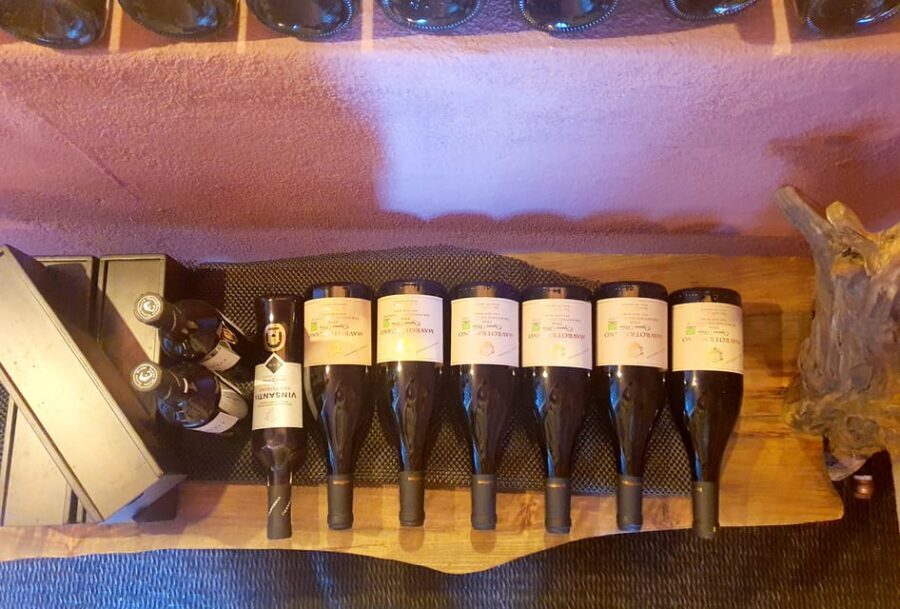 Imerovigli: Premium Wine Tasting with Caldera and Sea Views - Vineyard walk first: seeing the kouloura vine training
