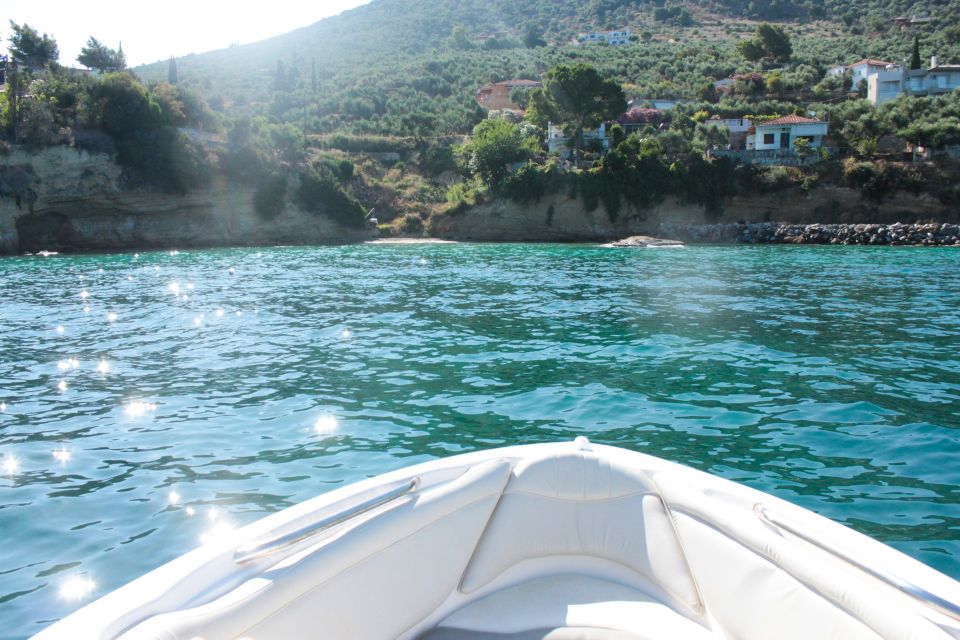 Kalamata - Kitries Boat Snorkel Tour - Past the lighthouse into the open Mediterranean