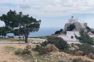 Karpathos scenic Agia Kyriaki Walk from Pigadia - The chapel stop: shade, photos, and a real pause