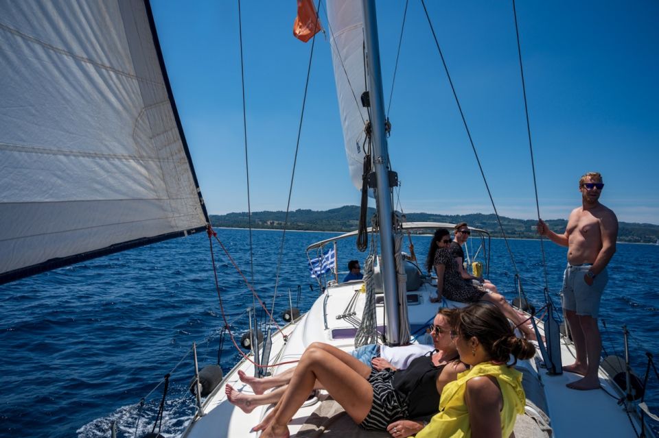 Kassandra: Private Sailing Cruise from Paliouri to Sithonia - First 75-minute stop at 8GG53Q5V+64F