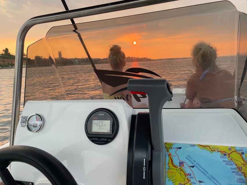 Kassandra: Private Sunset Cruise with Drinks & Swimming - Stop One: Swimming by Afitos
