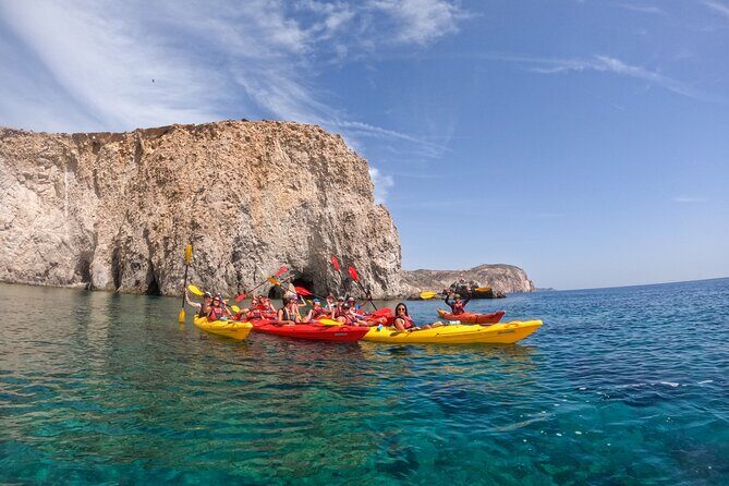 Kayaking Tour to the secrets of Milos - Tsigrado Beach: golden sand, sea caves, and snorkeling time