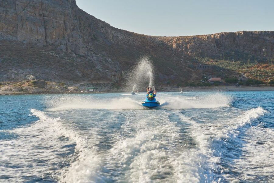 Kolymvari - Afrata & Menies Jet Ski Safari - Afrata Beach stop: a fast hop with real swim time