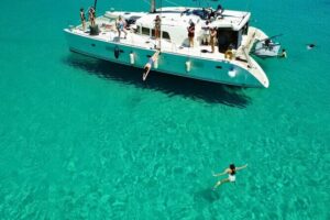 Kos: Catamaran Small Group Full-Day trip with Meal, Drinks, Swim - The small-group catamaran size: calm pace, better attention