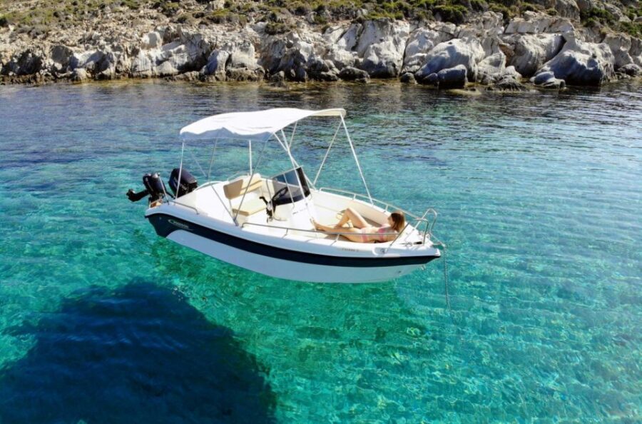 Kos: Private Speedboat Rental - No License Required - Boat, gear, and the safety kit you actually get