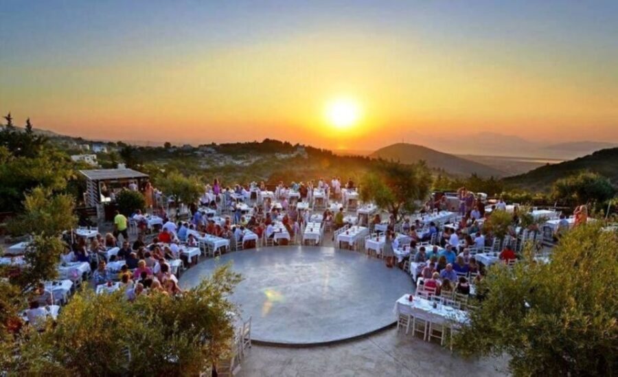 Kos: Tavern Dinner Experience with Greek Dancing and Wine - A mountain taverna night outside Zia: why the setting works