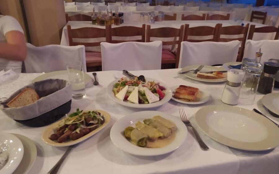 Kos: Tavern Dinner Experience with Greek Dancing and Wine - The 3-course dinner: what you’ll eat and how it’s served