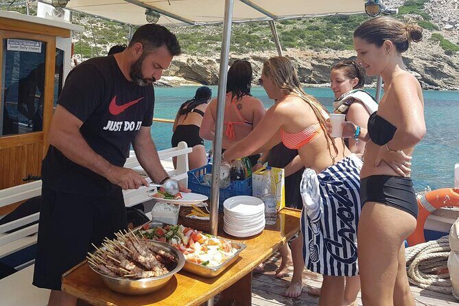 Koufonissia & Rina Cave with BBQ lunch - BBQ lunch on board: Greek food, local wine, and the comfort factor