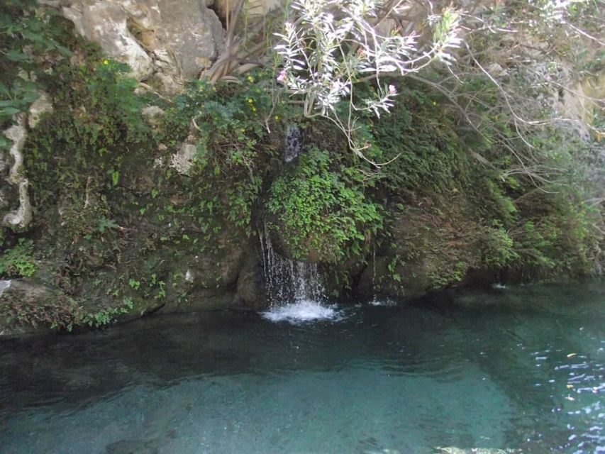 Kourtaliotiko Gorge: Guided River Trekking with Lunch - That first big moment: the waterfall cave swim and the quick, safe cool-off