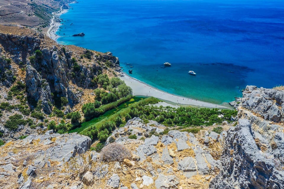 Kourtaliotiko Gorge & Preveli or Kalypso Beach | Private - Kourtaliotiko Gorge: cold water and real footing