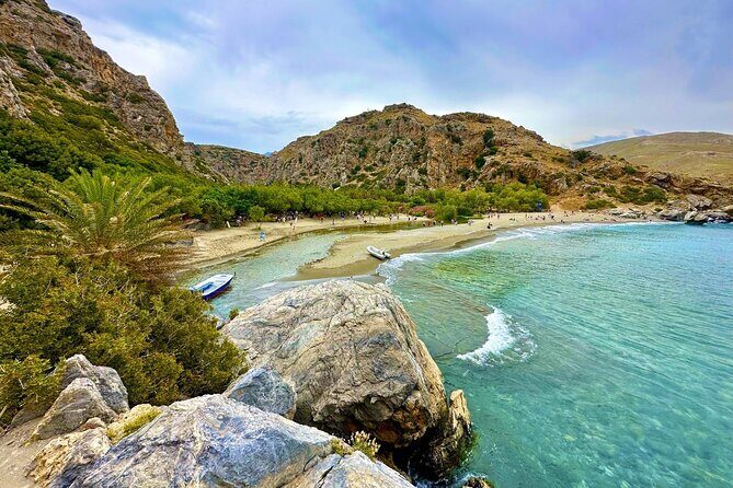 Kourtaliotiko Gorge Waterfalls & Preveli/Kalypso Beach | Private - Preveli Palm Forest + Preveli Beach: the river that turns into a sea swim