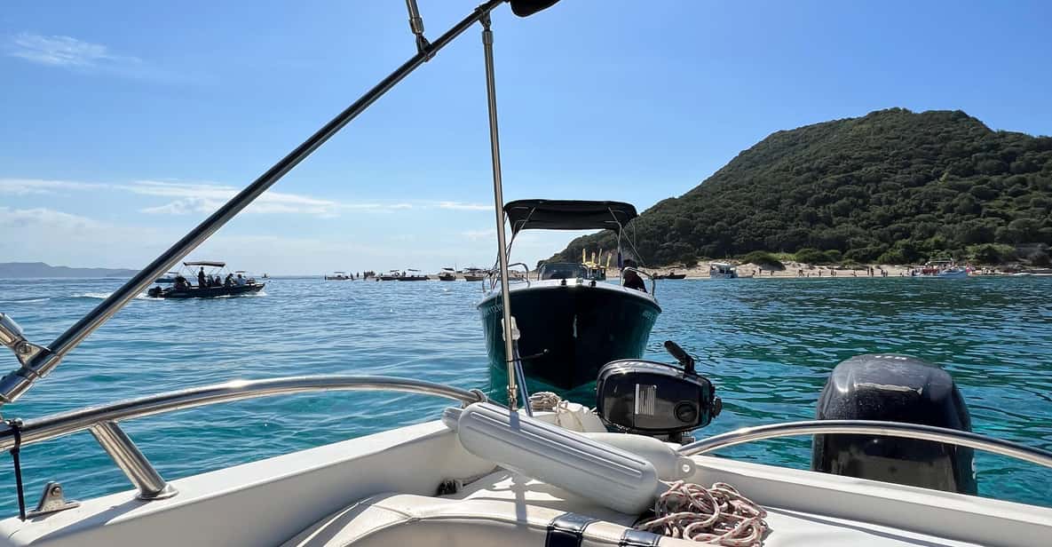 Laganas: Myzithres sunset experience with VIP speedboat - Drinks and music need a quick reality check