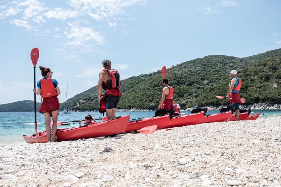 Lefkada: Blue Cave Kayak Tour with a Taste of Greece - Kayaking Lefkada’s Rouda Bay: the calm-water route to real cave time
