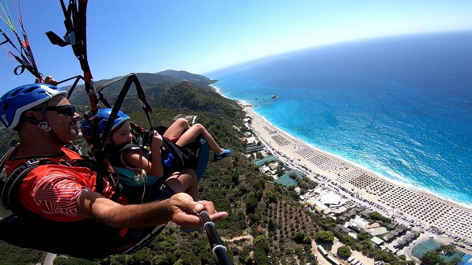 Lefkada paragliding tandem flighs/ Kathisma beach - Taking off above Kathisma Beach