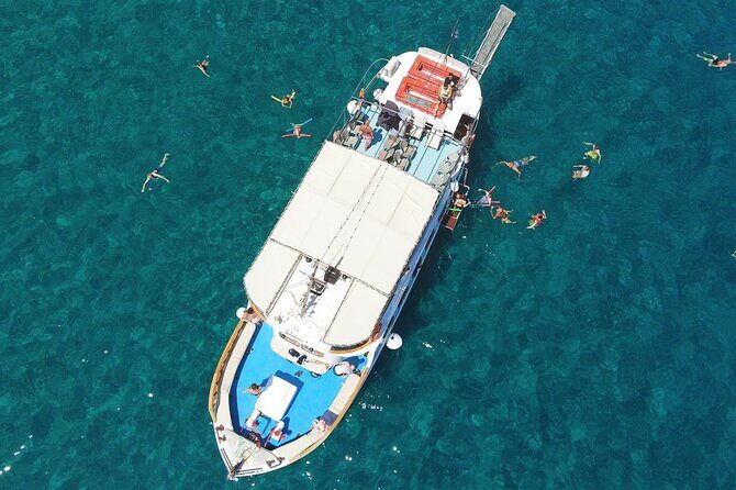 Lindos Boat Cruise from Faliraki & Kalithea with Swim Stops - A full-day boat escape from Faliraki to Lindos
