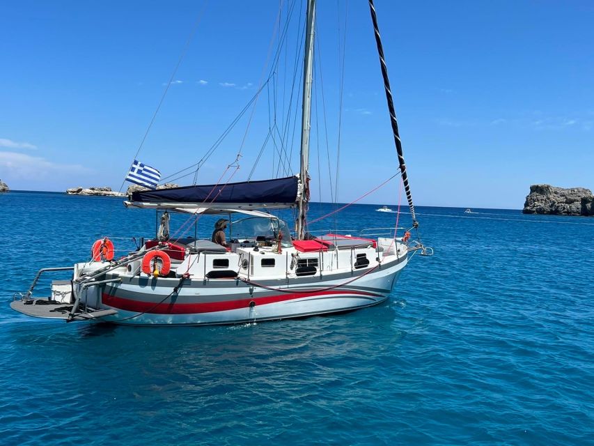 Lindos: Sailboat Cruise with Prosecco and more - Agathi caves and the second chance to swim