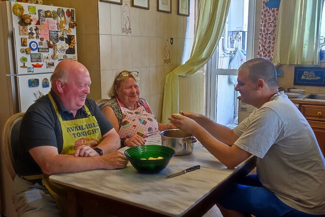 Local Home Cooking – A Taste of the Greek Islands in Athens - Preparing papoudia salad from Kimolos