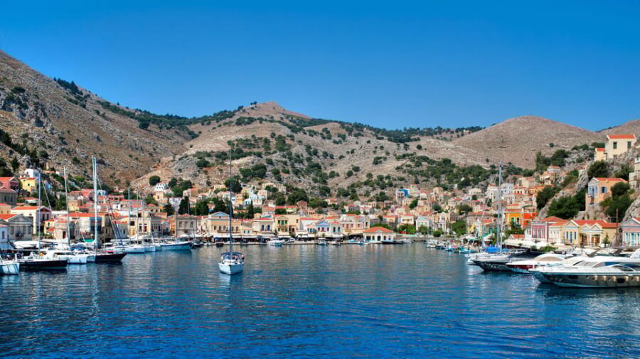 Luxury Boat Trip to Symi Island with Swimming at St. George - Sailing at 13:00 and arriving in Symi harbour: when photos happen