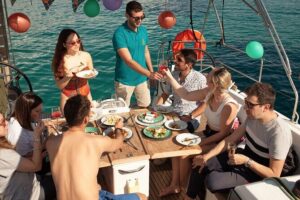 Luxury Catamaran Morning Semi-Private & Greek Gastronomy Athens - Hydrousa Island’s beach-and-swim block (with rabbits as a bonus)