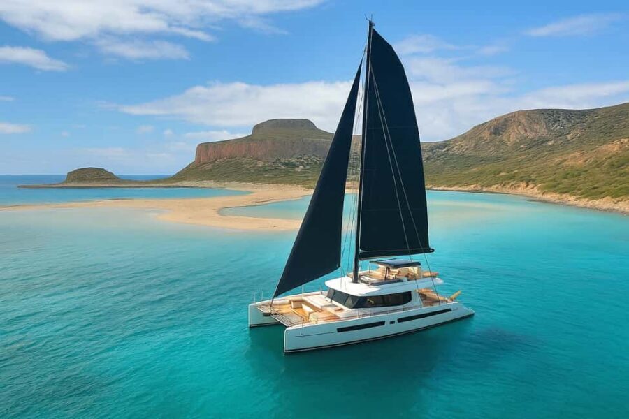 Luxury Catamaran to Balos: Sunset, Snacks, Drinks & Transfer - The Catamaran Ride: Where the Party Energy Meets Real Comfort