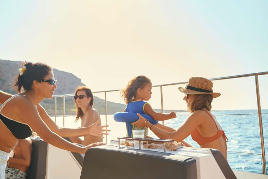 Luxury Catamaran to Balos: Sunset, Snacks, Drinks & Transfer - The Return Cruise and Sunset: Music, Drinks, and the Final Glow