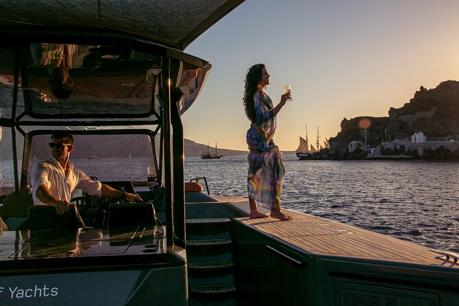 Luxury Private Power Catamaran Tour in Santorini - What is included, and what you still pay for