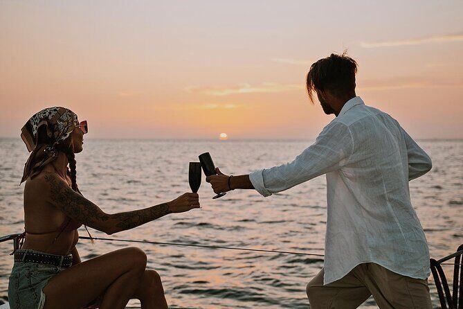 Luxury Santorini Sunset Cruise: Dinner, BBQ, Open Bar, Transfers - Volcano Hot Springs (1 Hour): Sulfur-Rich Caldera Water Time
